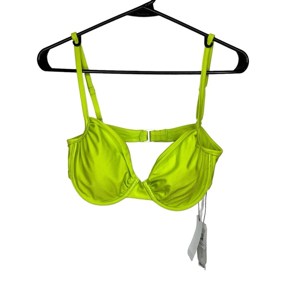 Sanctuary Other - NWT Sanctuary Swim Glisten 90s Bikini Top Green Energy L